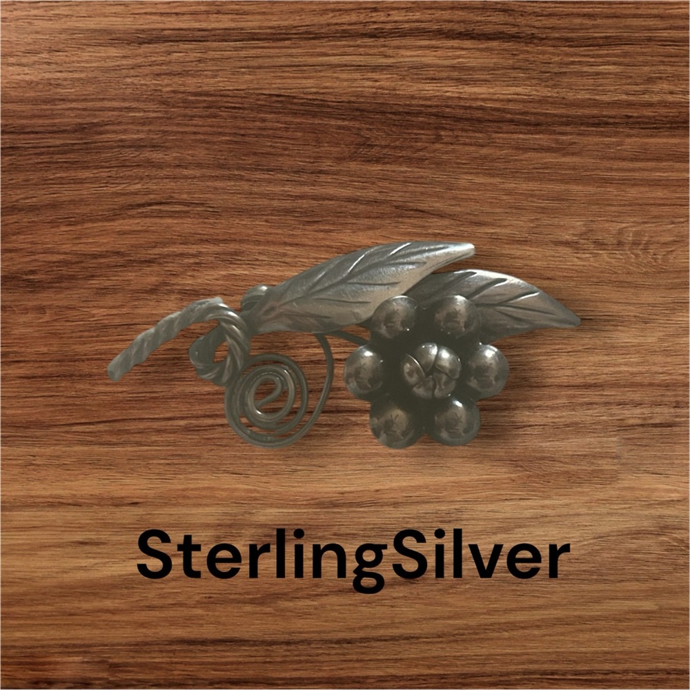 Sterling Silver Floral Brooch